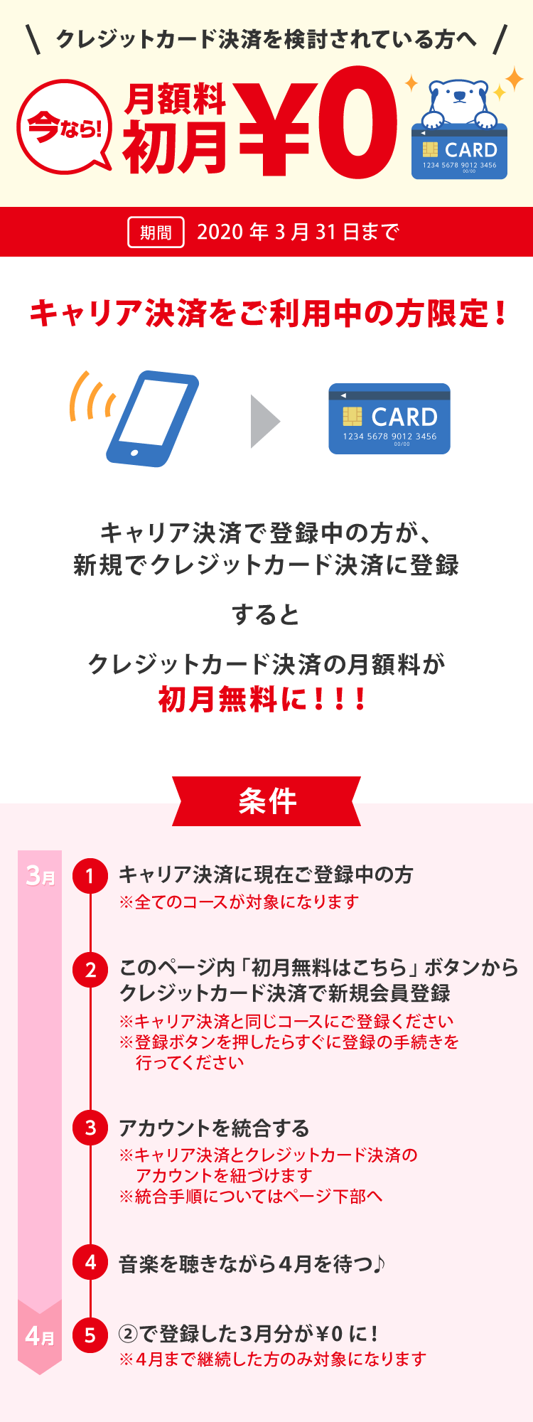 クレジットカード決済移行キャンペーン